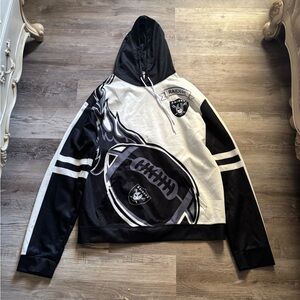 Black and White Raiders Pullover Hoodie